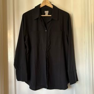 Chicos Women’s Black Dress Shirt Size 2